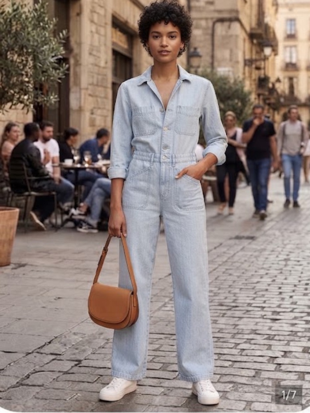 NWT Universal Thread Light Wash 100% cotton Denim Utility Jumpsuit Size 6/8